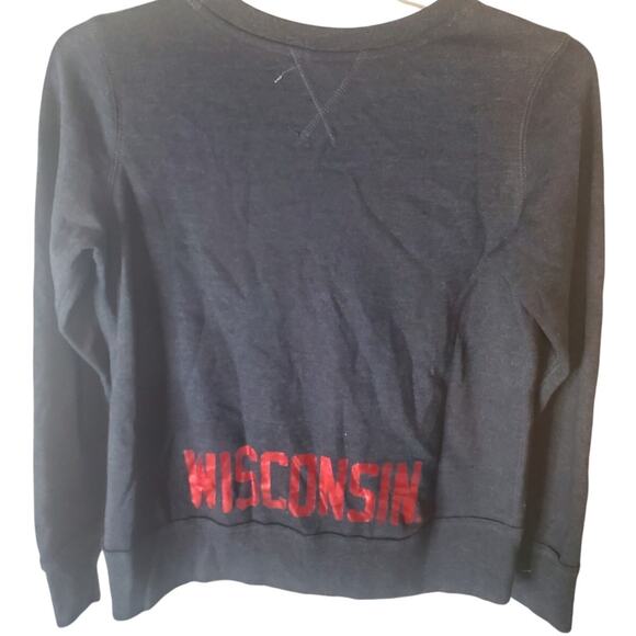 Colosseum Wisconsin Badgers Charcoal Gray Sweatshirt, NWOT, Med - Picture 3 of 6